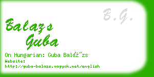 balazs guba business card